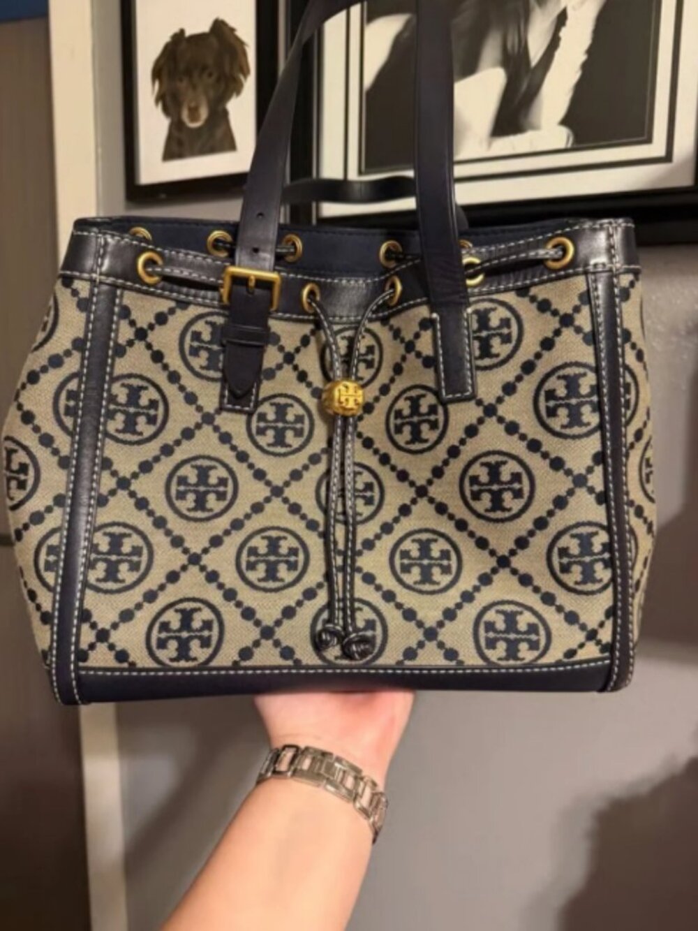 Tory Burch T Monogram Jacquard Small Tote Bag